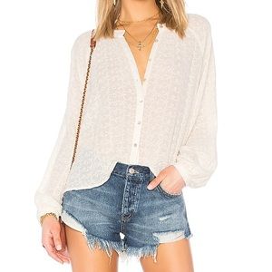 Free People Button Front Blouse
